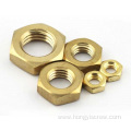 Hot sale DIN6334 Brass threaded long hex nut